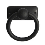 poignee bouton anneau platine droite noir epoxy meuble classique rustique 2230n